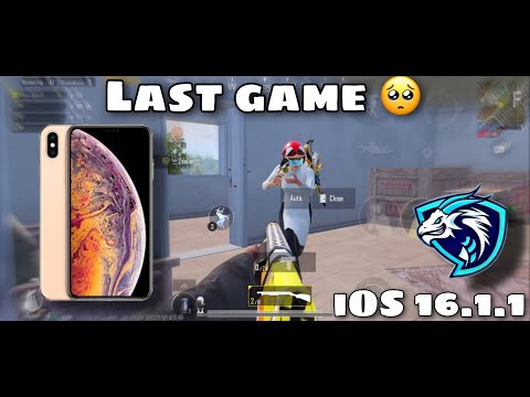 LAST GAME!! 🙁😔 | iphone xs max new update ios 16.1.1 pubg test in 2022 #pubgmobile #iphone #bgmi