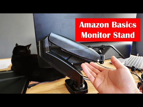 Amazon Basics Gas Spring Single Computer Desk Monitor Arm Mount Review