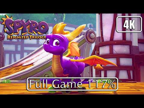 Spyro 3: Year of the Dragon (Reignited Trilogy) - Full Game 117% Longplay Walkthrough 4K 60FPS
