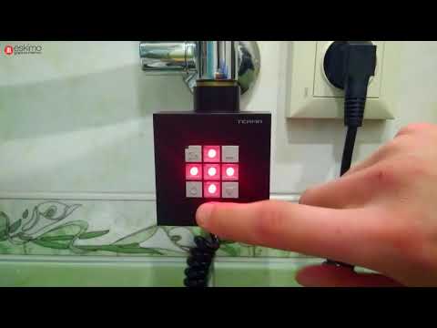 Terma KTX 2. Черный ТЭН для полотенцесушителя с таймером