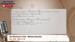 One Moment In Time - Whitney Houston Vocal Backing Track with chords and lyrics
