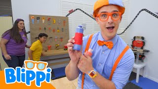 Blippi’s Backyard Race Challenge 🏎️ Building Cars & Racing Fun!| Playtime and Learning Fun