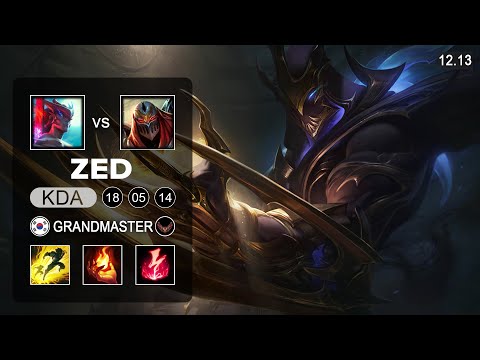 Zed vs Yone Mid - KR Grandmaster - Patch 12.13 Season 12