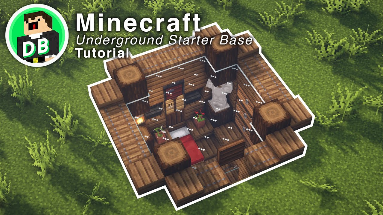 Minecraft - Underground Starter Base Tutorial - Minecraft Builders