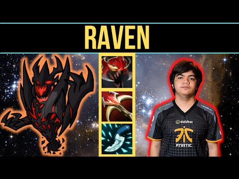 FNATIC.RAVEN SHADOW FIEND WITH MASK OF MADNESS - DOTA2 7.29 GAMEPLAY