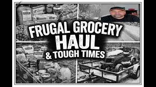 Frugal Grocery Haul 2026 | Discount Finds, Tough Times Talk & Surprise Snow ❄  + Lawn Mower Pickup