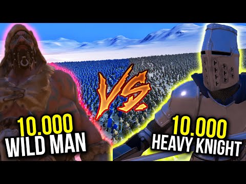 10.000 WILD MANS vs 10.000 HEAVY KNIGHT | LEGEND WAR | UEBS