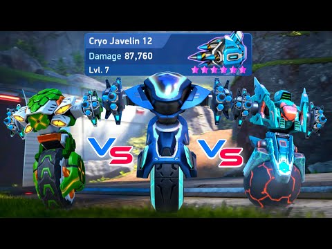 CRYO JAVELIN 12 with SLINGSHOT vs KILLSHOT vs NOMAD - Mech Arena