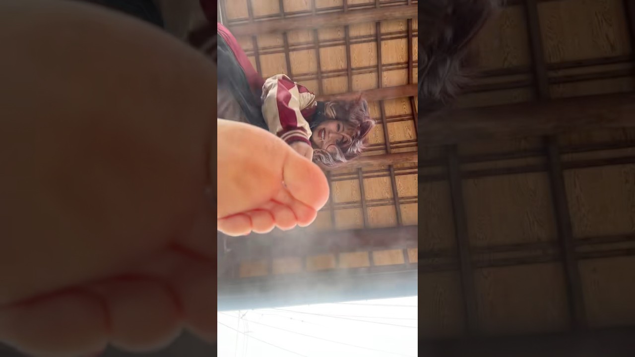 足湯を楽しむ山形県民  #勝手にオネーサン #山形 #方言女子 #山形弁