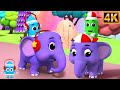 Ek Mota Hathi In Purple Color एक मोटा हाथी Mitthu Mitthu More Hindi Rhymes For K