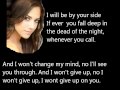 Jana Kramer - I Won't Give Up Lyrics 