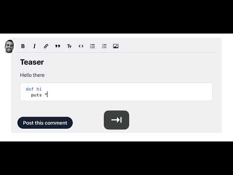 Upcoming Action Text editor