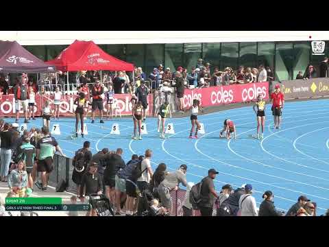 Girls U12 100m Timed Final 3: 2022/23 State Track and Field Championships