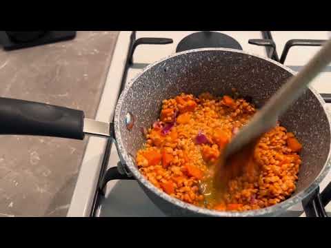 Idea per il pranzo, pasta e lenticchie (decorticate)