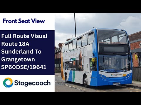 Full Route Visual | Stagecoach NE Bus Route 18A - Sunderland To Grangetown | SP60DSE/19641