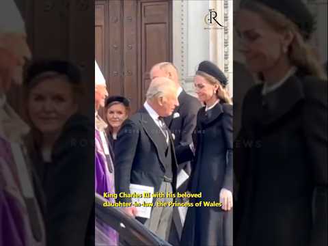 A touching moment between King Charles and Princess Kate at the funeral of the Duchess of Kent
