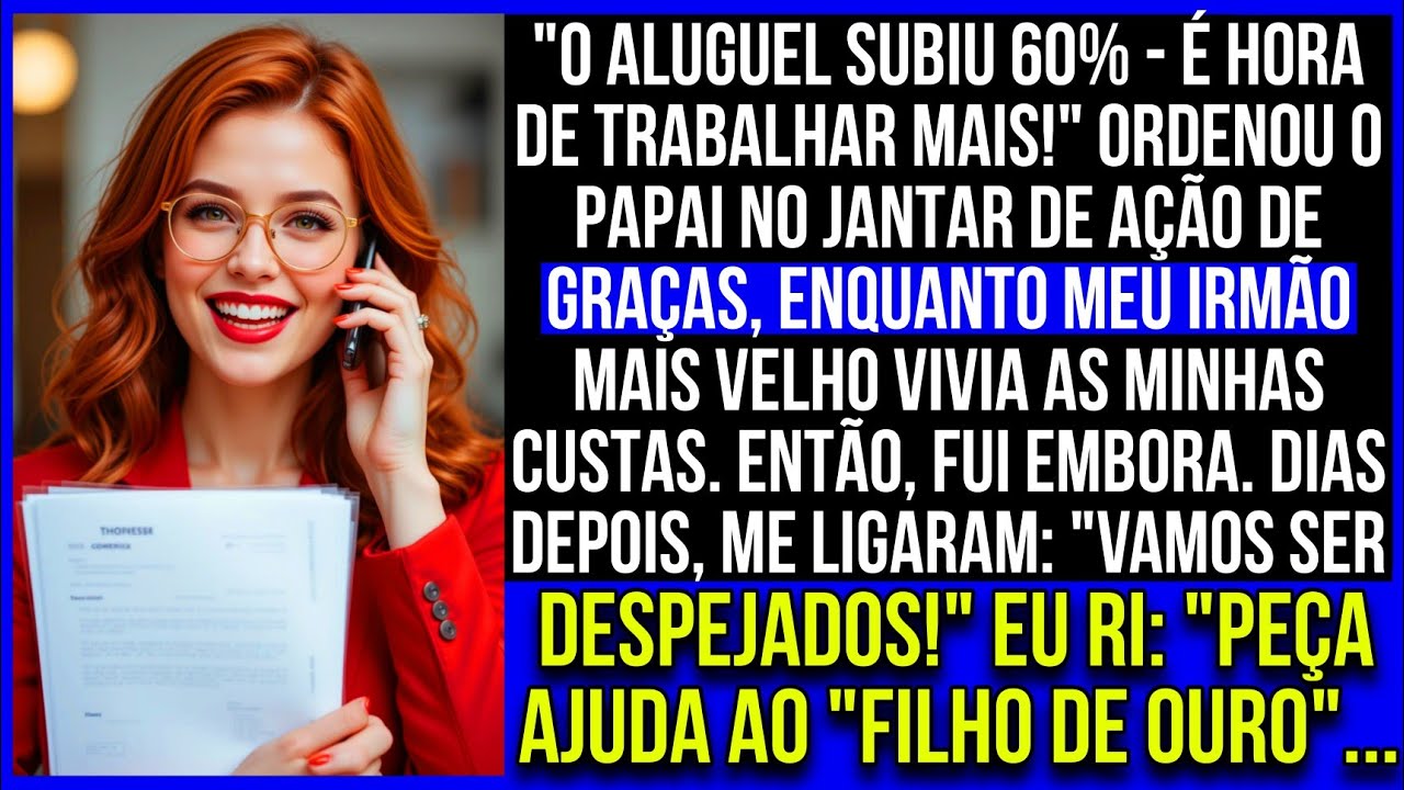 "O aluguel subiu 60% — ganhe mais!", disse meu pai no jantar. Por três anos, trabalhei 80 horas