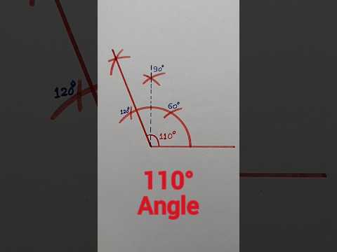 How to Construct 110 Degree Angle With Compass | #shorts #short #ytshort #110Degreeangle #maths