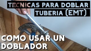 Como doblar tuberia conduit pared delgada , Stub up 90, offset y kick Nivel practico ,Video 8