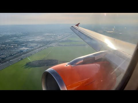 EasyJet Airbus A319-100 Sunny Arrival at Paris Charles de Gaulle Airport | LTN-CDG