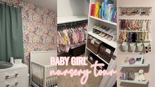 BABY GIRL NURSERY TOUR // Pink + Floral Nursery Reveal & Organized Baby Girl Nursery