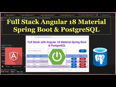 Full Stack Angular 18 Material Spring Boot Postgresql