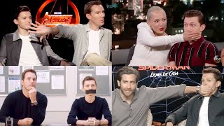 Marvel Cast Babysitting & Monitoring Tom Holland During Marvel Interviews | Funny Moments | video