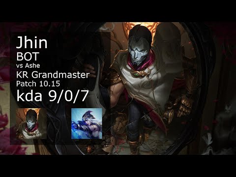 Jhin ADC & Bard vs Ashe & Sylas - KR Grandmaster 9/0/7 Patch 10.15 Gameplay // [롤] 진 vs 애쉬