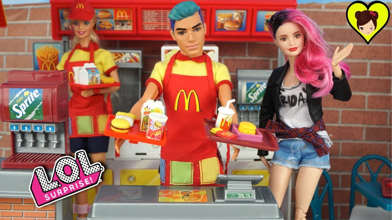 Boi Lol Barbie Punk Con Surprise En Adolescente Trabaja Mc Donalds fgYb76yv
