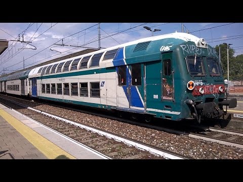E464 494+6 2 piani Trenord con pilota XMPR - Monza - 22/05/2019