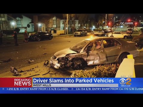 Driver Careens Into Several Parked Cars In West Hills