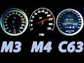 BMW M4 vs C63 AMG vs M3 E92 Kickdown ...