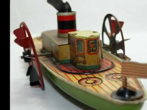 Vintage Toys: Tin Windup Tootsietoy Baby Car Boat Gun for January 26 2012