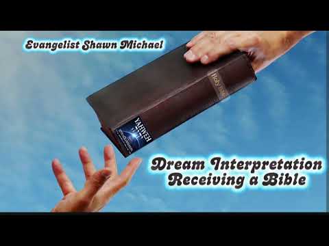Biblical dream meaning of receiving a bible. 