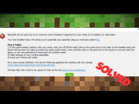 Minecraft Has Not Started Because Of An Unknown Error A Popular Solution To The Problem TLauncher