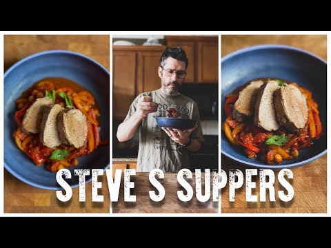 How to cook Pork tenderloin with chickpeas, peppers & harissa | Steve's Suppers