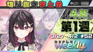 【#にじさんじ切り抜き 】◤4月第1週◢  にじさんじ weekly #52 【3/27~4/2】#NJweekly