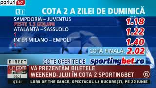 Biletul în cota 2 Sportingbet: Duminică ne îndreptăm atenția către fotbalul italian!