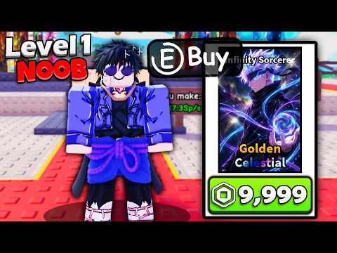 Starting as Noob with OP CARD in Anime Card Farm Roblox!