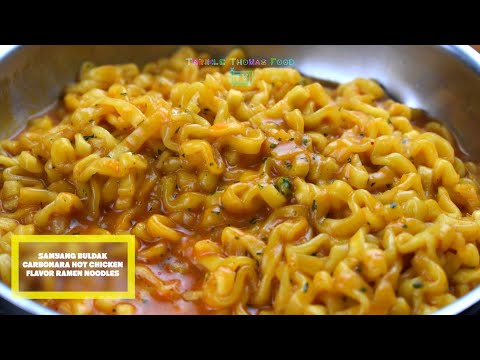 Samyang Buldak Carbonara hot Chicken Flavor Ramen Noodles | 4K