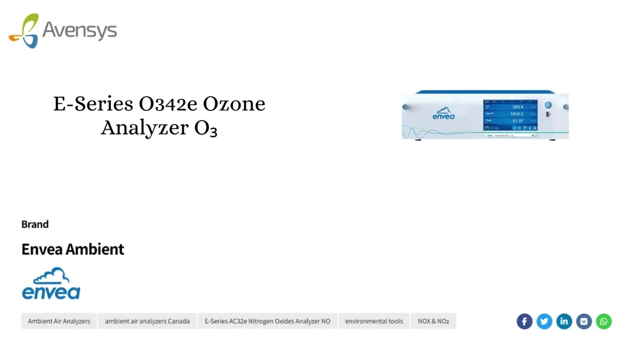 E-Series O342e Ozone Analyzer O₃ | Avensys Solutions