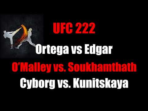 Striking Thoughts UFC 222: Ortega vs Edgar, O’Malley vs. Soukhamthath, Cyborg vs. Kunitskaya