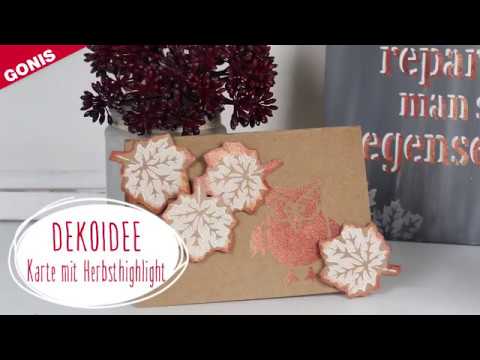GONIS Dekoidee Karte mit Herbsthighlight