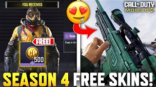 Season 4 All FREE Skins | Free Character Skins | Free Legendary Gun | Free CP in COD Mobile S4 2024!