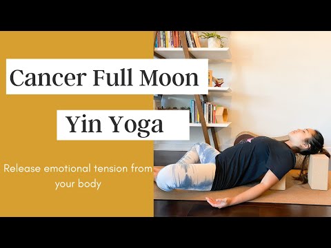 Cancer Full Moon Yin Yoga I 35 Min Class to Release Emotional Tension