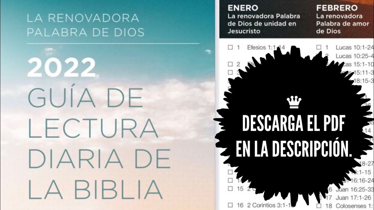 Watch Guía de lectura de la Biblia 2022 descarga el PDF en la descripción Now Guía de lectura de la Biblia 2022 descarga el PDF en la descripción