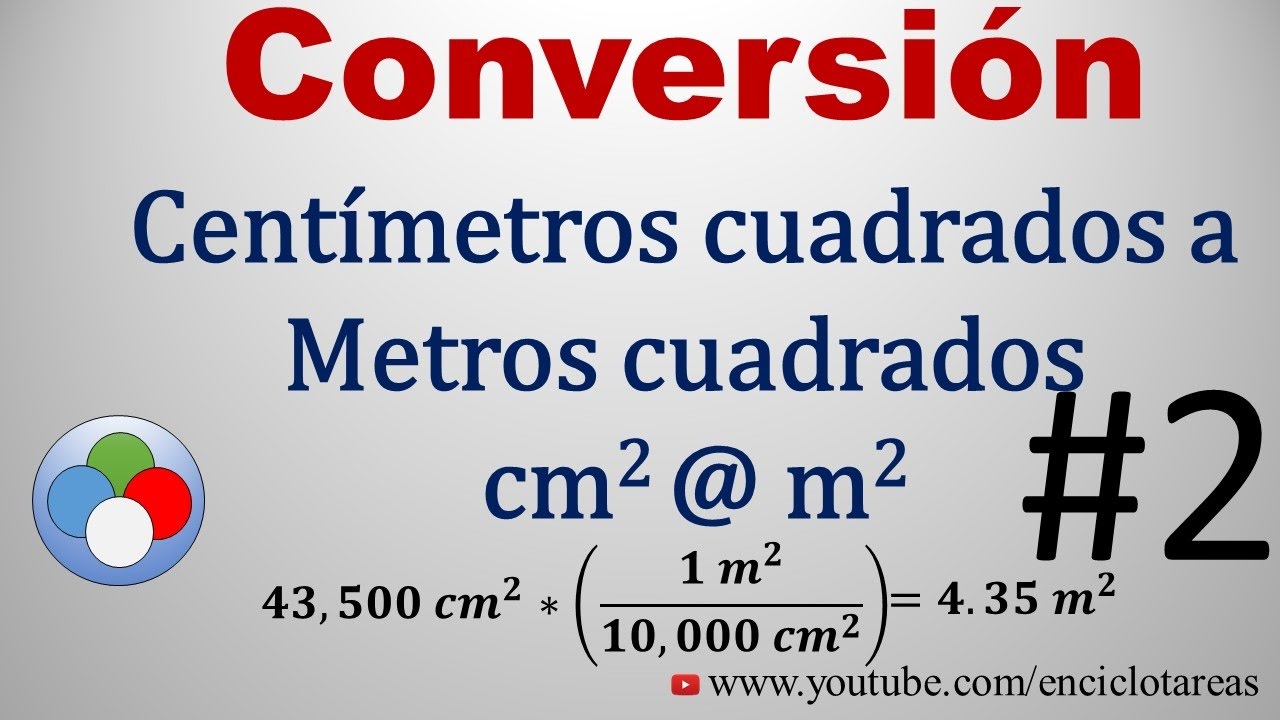 Convertir de Centímetros Cuadrados a Metros Cuadrados (cm2 a m2) #2