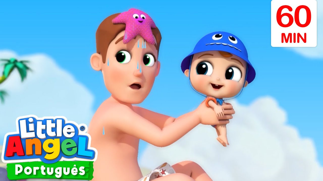 Joãozinho Curte a Praia com Cuidado | Little Angel | Moonbug Kids | Músicas Infantis em Português