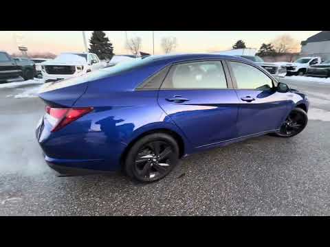 2021 Hyundai Elantra Preferred IVT w/Sun & Tech Package in Blue for sale at Boyer Pickering Chevrolet Cadillac Buick GMC Ltd. in Pickering, ON