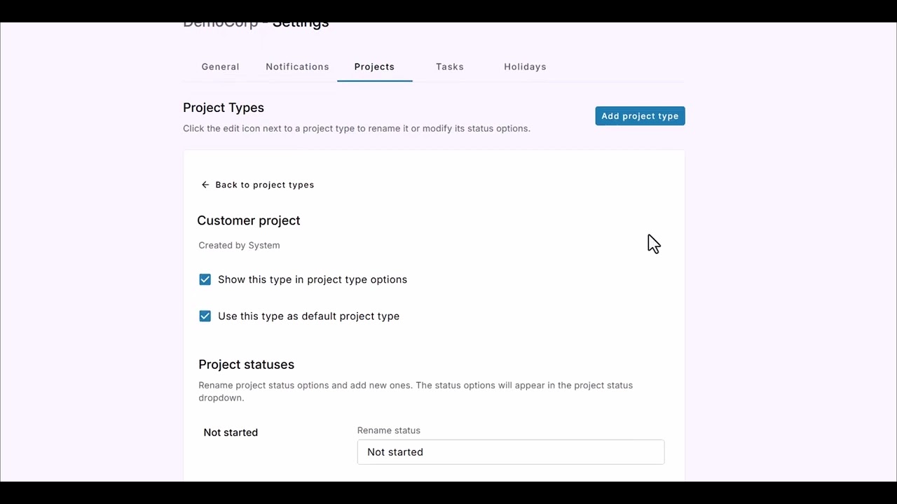 How to Edit Customized Project Status Options
